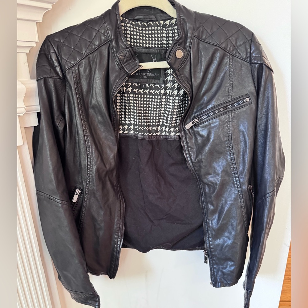 Bod & Christensen Black Leather Jacket